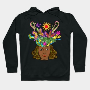 Creative Beautiful Mind Fantasy African Woman Hoodie